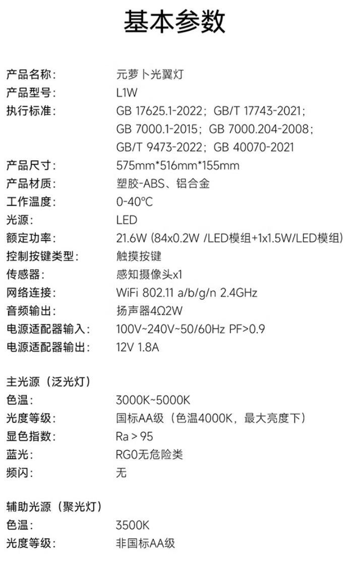 商汤元萝卜光翼灯发布