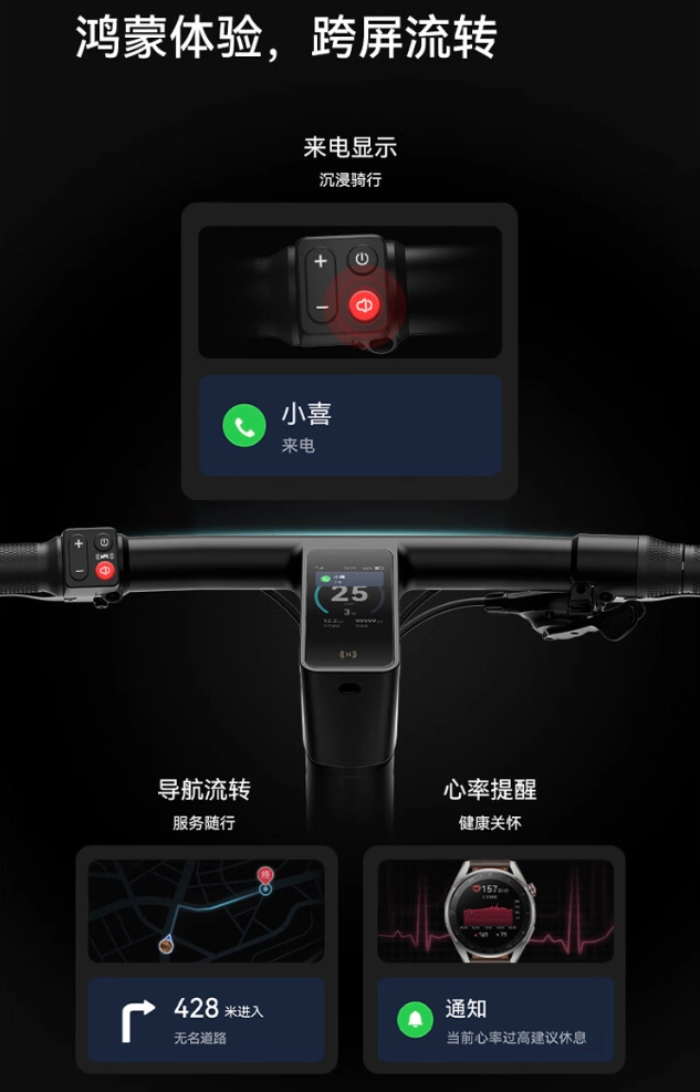 华为智选喜德盛智能电助力自行车上市