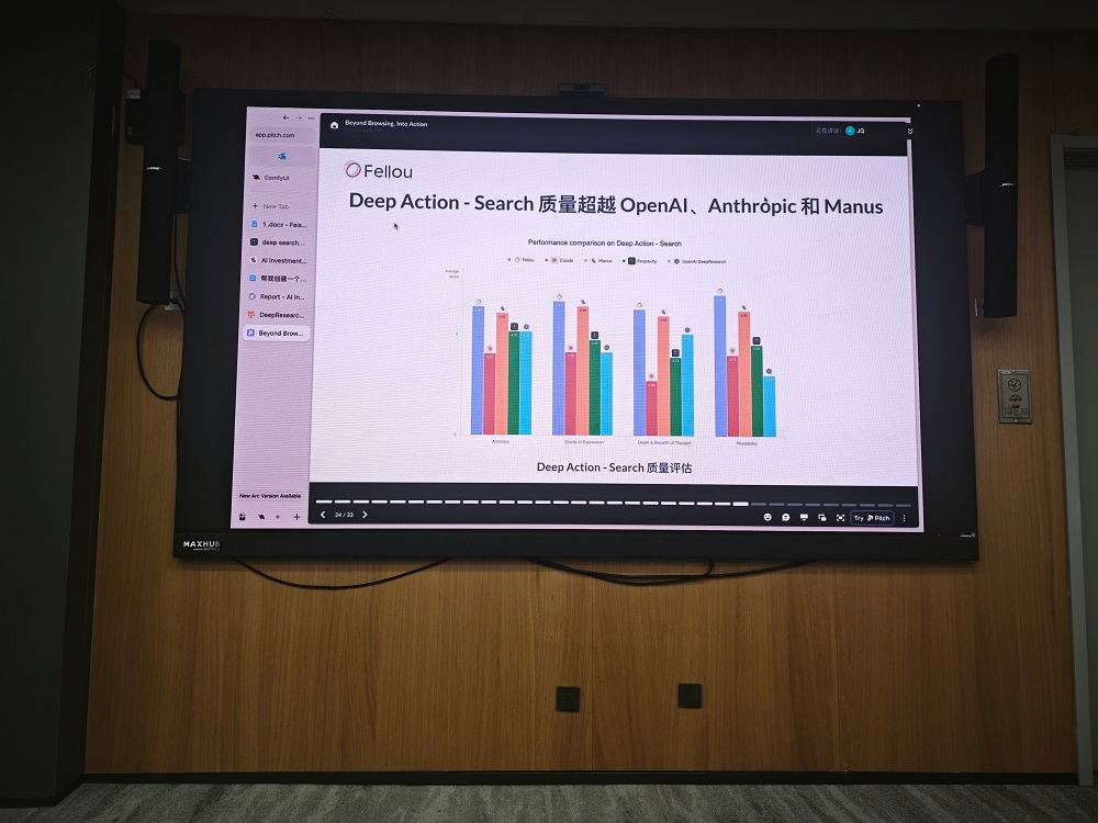 把智能体装入浏览器，AI浏览器创企Fellou 3分钟搞出可视化研报